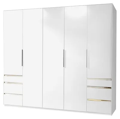Produktbild von Kleiderschrank Level Drehtürenschrank mit Schubladen Ausführung wählbarweiß