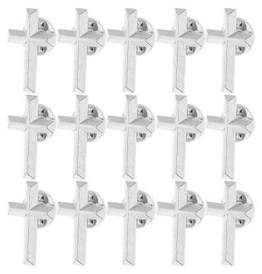Produktbild von 24-teiliges Set von einzigartigen Kreuz-Anstecknadeln für Modehüte und religiöse Schmuckaccessoires