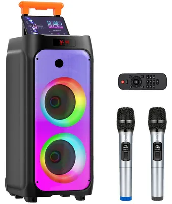 Produktbild von Karaoke-Maschine, Dual-Subwoofer, Bluetooth-Konnektivität, schwarz