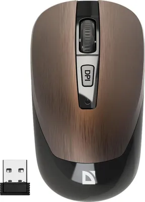 Obrázek produktu pro Bezdrátová myš, Defender WAVE MM-995, hnědá, optická, 1600DPI