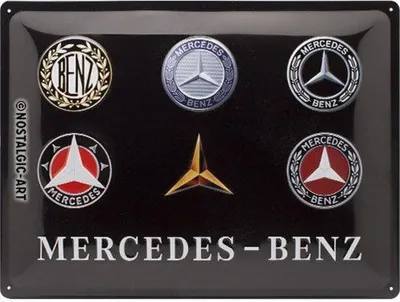 Produktbild von Nostalgic-Art - Blechschild 30 x 40 cm - Mercedes-Benz - Logo Evolution