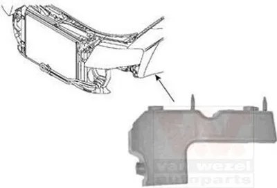 Image de VAN WEZEL 0326567 Support de pare-chocs avant gauche pour AUDI A4 Avant (8ED, B7), A4 Berline (8EC, B7), A4 Cabriolet (8H7, B6, 8HE, B7) et A4 B7 Cabriolet (8HE)