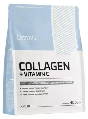 Produktbild von OstroVit Collagen + Vitamin C 400g natürlich