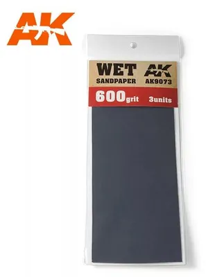 Obrázok produktu pre AK Interactive S.L. AK-9073 Mokrý brúsny papier 600 Grit/ Mokrý brúsny papier 600