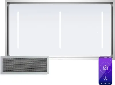 Image de Klarstein LuxeAir Hotte Aspirante - Débit 750 m³/h, Énergie A, Moteur 110W,Tactile & Wi-Fi, Éclairage LED 6000K, Filtres Aluminium, Hotte Cuisine Puissante & Économe