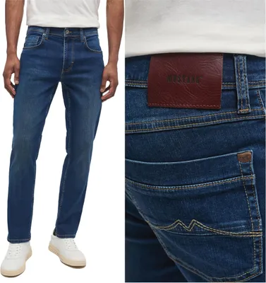 Produktbild von MUSTANG, Herren Jeanshosen, Slim fit, Washington straight, W35 L36, Blau, Jeans, baggyjeans, buggy