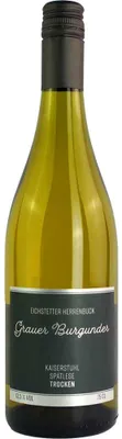 Produktbild von Grauer Burgunder Spätlese Baden Bereich Kaiserstuhl Weißwein trocken Vegan Weingut Kiefer 750ml