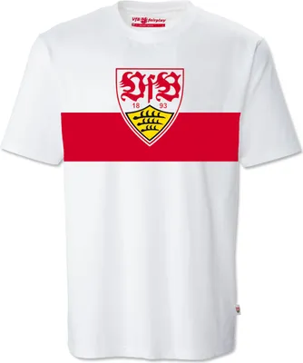 Produktbild von VfB Stuttgart T-Shirt Wappen Brustring weiß Gr. L