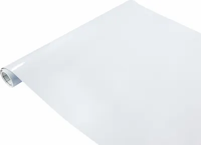 Produktbild von DecoMeister Whiteboard Folie selbstklebend 45x150 cm - Weiß - Whiteboardfolie zuschneidbar und abwischbar - Weißwandtafel Folie für Kinderzimmer, Schule und Büro - Tafelfolie für kreative Notizen