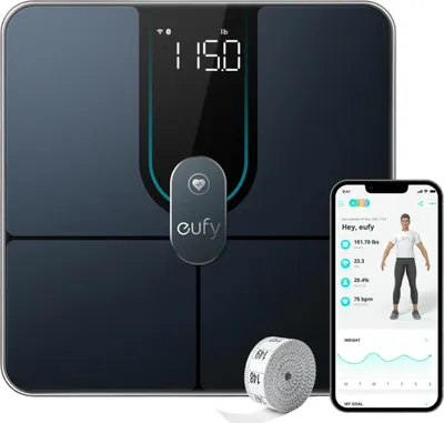 Produktbild von Eufy Smart Scale P2 Pro, Elektronische Personenwaage, 180 kg, 50 g, Schwarz, 0,1 kg, kg, lb, ST