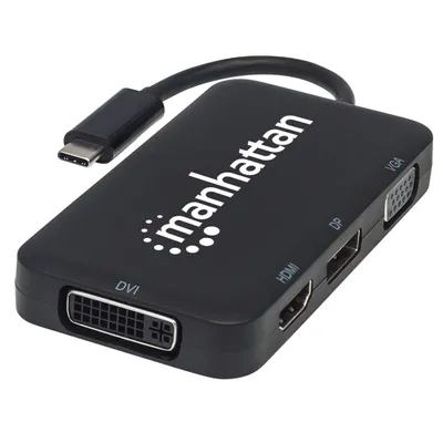 Produktbild von MANHATTAN Konverter USB 3.1 4-fach HDMI/DisplayPort/VGA/DVI
