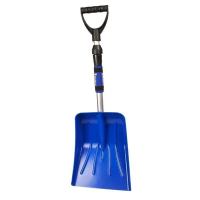 Produktbild von IMPEX 009494, Schneeschaufel, Aluminium, Kunststoff, Schwarz, Blau, Silber, Quadratisch, Ergonomisch, D-förmig