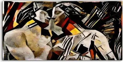 Produktbild von Coloray Acrylbild 100x50  Wandbild Acrylbilder Alte Skulptur altgriechischen Kubismus