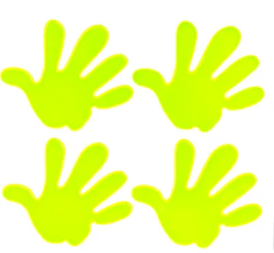 Obrázek produktu pro Fluorescenční reflexní samolepky pro děti Bezpečnostní potisk tlapek