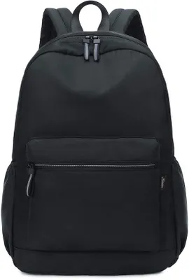 Immagine prodotto di Zaino scolastico elegante nero per ragazzi e ragazze; zaino da tutti i giorni nero per donne