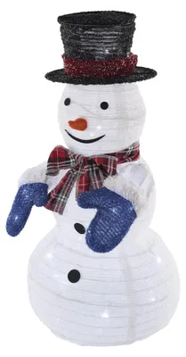 Schneemann mit 60 LEDs, 60 cm, kaltweiß, für Innen & Außen