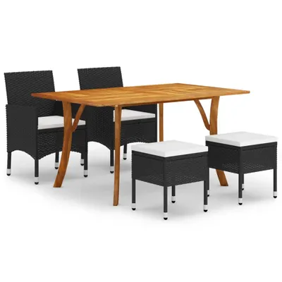 Produktbild von 5-tlg. Garten-Essgruppe Schwarz