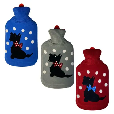 Produktbild von XXL Wärmflasche mit Decke Wärmekissen Wärmflaschen ca.1,9 l mit Strickbezug