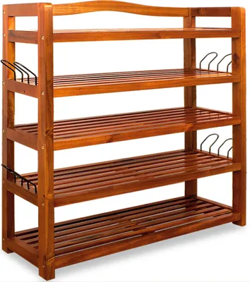 Zdjęcie produktu dla CASARIA® Stojak na buty Drewno z certyfikatem FSC® 5 poziomów 80x26x82cm Akacja Wąski Oszczędność miejsca Otwarty korytarz Łazienka Szafka na buty Stojak na buty Stojak na buty Brązowy