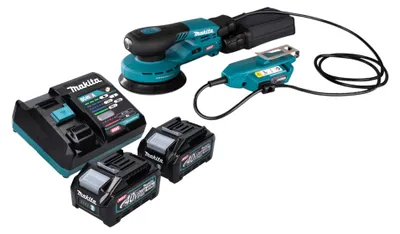 Obrázek produktu pro Makita BO 001 CGM201 Akumulátorová orbitální bruska 40 V max. 125 mm 5,0 mm zdvihu Bezkartáčová + 2x akumulátor 4,0 Ah + nabíječka