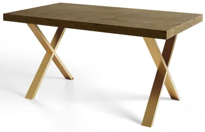 Image de Table de Salle à Manger 140x80 cm, Table Cuisine avec des Pieds Métalliques Robustes, Collection Loft X, Lefkas