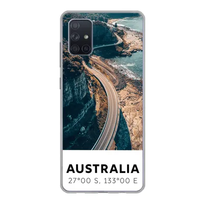 Produktbild von MuchoWow® Handyhülle Schutzhülle Hülle für Samsung Galaxy A71 Australien - Meer - Schnellstraße - Sommer Silikon Softcase Handy Hülle - Kartenbesitzer