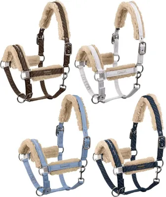 Produktbild von Eskadron Halfter Double Pin FAUXFUR " Classic Sports " Größe - X-Warmblut Farbe - navy