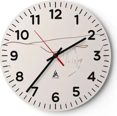 Produktbild von Wanduhr - Rund - Glasuhr - Skizze Nacktheit Frau - 30x30cm - Schleichendes Uhrwerk - Lautlos - zum Aufhängen bereit - Dekoration Modern - Wanddekoration aus Glas - C4AR30x30-4552