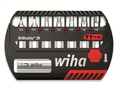 Produktbild von Wiha 8-tlg. Bit-Set Bitbuddy Pozidriv Torx TY-Bit 29 mm