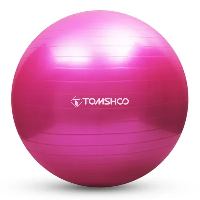 Produktbild von Piłka do jogi, wybuchowa, 65 cm, z pompką, idealna do pilatesu i fitnessu,Rosa