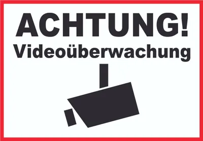 Produktbild von Achtung Videoüberwachung Kameraüberwachung Schild A5 (148x210mm)