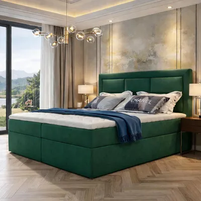 Produktbild von Best For Home Trinity K-10 Boxspringbett | Bett mit Bettkasten Bonellfederkern inkl. Topper | Polsterbett 200x200 mit Lieferung bis zur Bordsteinkante