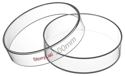 Productafbeelding van Glazen Petrischaal, 100 x 20 mm, Autoclaveerbare Borosilicaatglas met Deksel