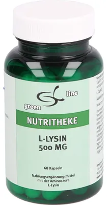 Produktbild von Green Line Nutritheke  L-Lysin 500 mg Kapseln, 60 St. Kapseln