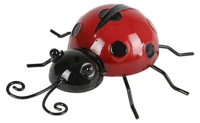 Image de Décoration coccinelle en métal Décoration jardin Figure de jardin Coccinelle 16x13,5cm