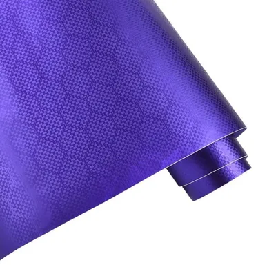 Zdjęcie produktu dla Folia samochodowa wzór plastra miodu, karbon, fioletowa, połysk/mat, 45 x 152 cm