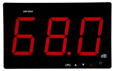 Digitaler Schallpegelmesser SW-525A, 30-130 dB, LCD, Alarm, Wandmontage