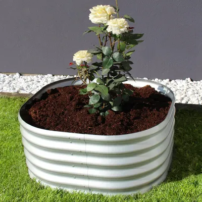 Produktbild von Vitavia Hochbeet "Terra 401" aluminium blank 40 cm Modell "Rund"