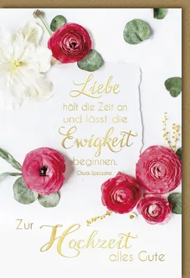 Produktbild von Hochzeit  - Glückwunschkarte im Format 11,5 x 17 cm mit Umschlag
