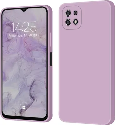 Produktbild von Hülle für Samsung Galaxy A22 5G Case Cover Bumper Silikon Softgrip Schutzhülle Farbe: Lila