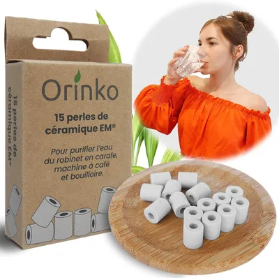 Obrázok produktu pre Keramické filtre na vodu, 15 kusov, na odstraňovanie chlóru a zníženie obsahu vápnika, vhodné do kuchyne a kancelárie