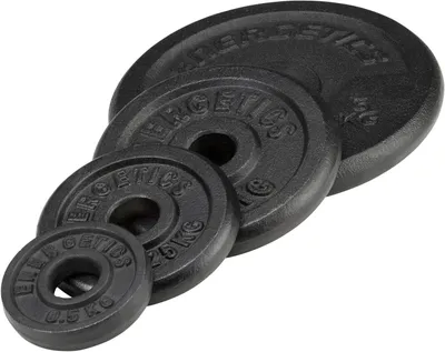 Produktbild von ENERGETICS Hantelscheibe Guss leicht SCHWARZ 2X5,0
