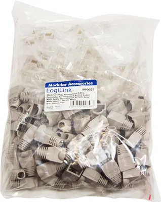 Produktbild von LogiLink RJ45 Stecker Kat.6 ungeschirmt grau 100 Stück
