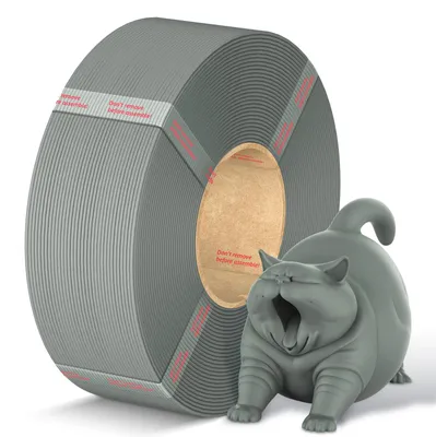 PLA-Filament 1,75 mm, 1 kg, grau, ohne Spule