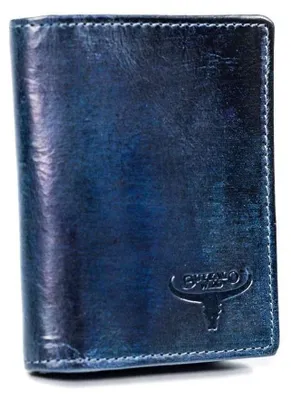 Obrázek produktu pro Buffalo Wild pánská peněženka z přírodní kůže modrá RFID 10,5x8,5 cm