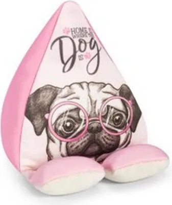 Produktbild von Plusheez Handykissen (Hund) | pink | Handyhalter | Aufsteller für Handys, Mini-Tablets und E-Reader | Passend für alle Handys | Mit Mikrofaserfläche zum Reinigen von Displays