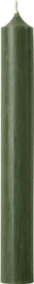 Produktbild von Stabkerzen aus Paraffin, 180/22 mm, Kieferngrün, KERZENFARM HAHN, Brenndauer ca. 8h, 25 Stück pro Verpackung