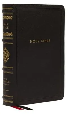 Productafbeelding van NKJV Large Print Reference Bible, Black Leathersoft, Red Letter, Comfort Print, Thumb Indexed (Sovereign Collection)