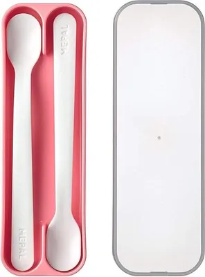 Zdjęcie produktu dla Zestaw sztućców dla niemowląt ze stali nierdzewnej – bez BPA – 2-częściowy – dla niemowląt – można myć w zmywarce – nadaje się do gotowania