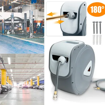 Produktbild von SWANEW Druckluftschlauch Kompressor-Zubehör Schlauchtrommel Drucklufttrommel 1/4" Schnellkupplung 12 Bar max. Arbeitsdruck 30M